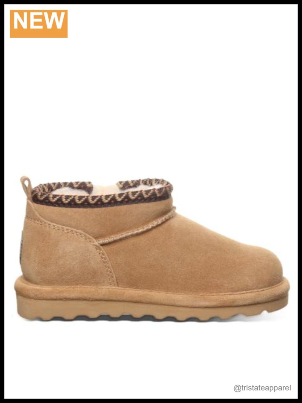 Girls Suede Ankle Boots with Wool Lining - Pull-On Winter Booties